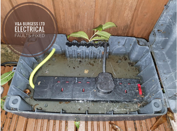 Water Damaged Outdoor Socket - Electrical Faults Fixed in Gateacre