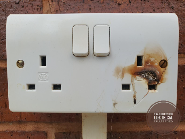 Burnt Plug Socket Outlet - Electrical Faults Fixed