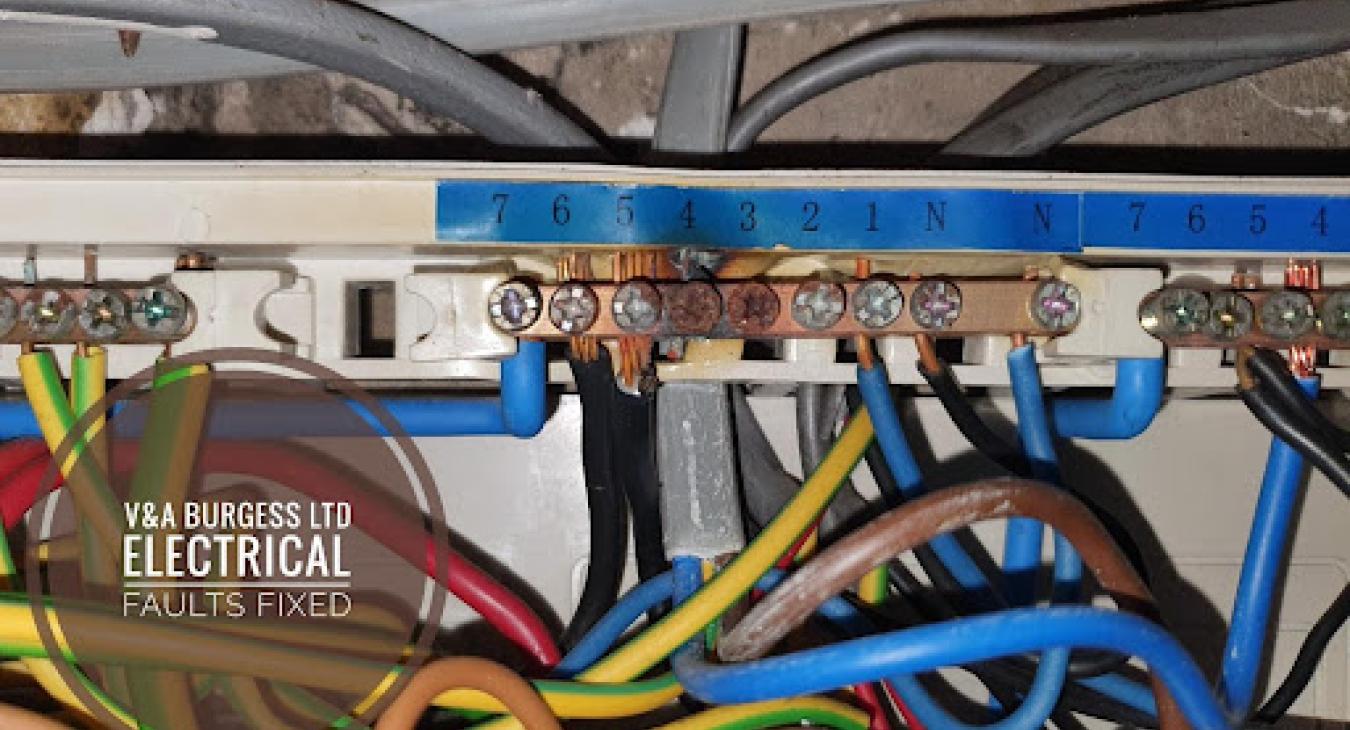 Burnt consumer unit in Liverpool